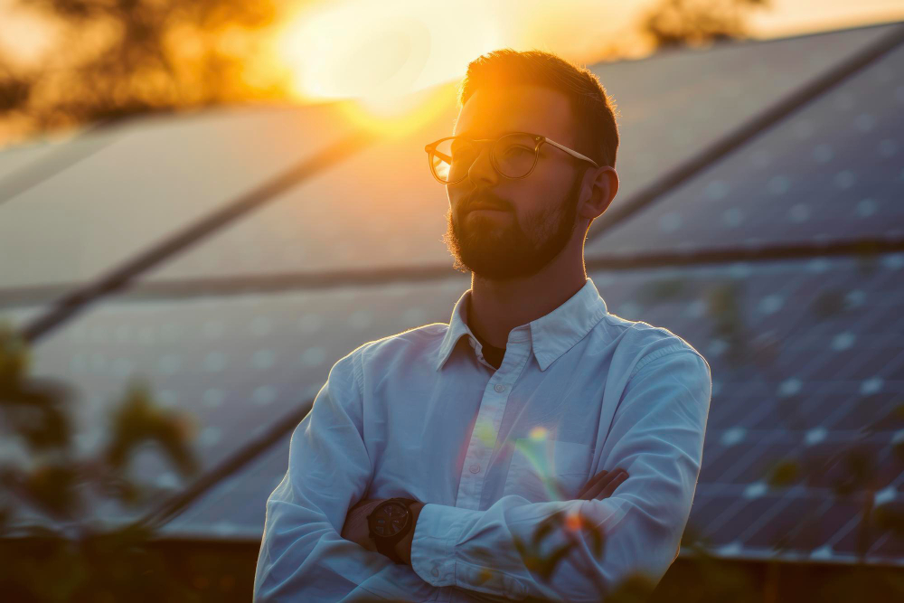Paneles solares modernos